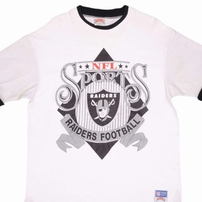 VINTAGE NFL LOS ANGELES RAIDERS TEE SHIRT EARLY 1990S SIZE XL MADE IN USA Flexible Weave Easygoing Wear