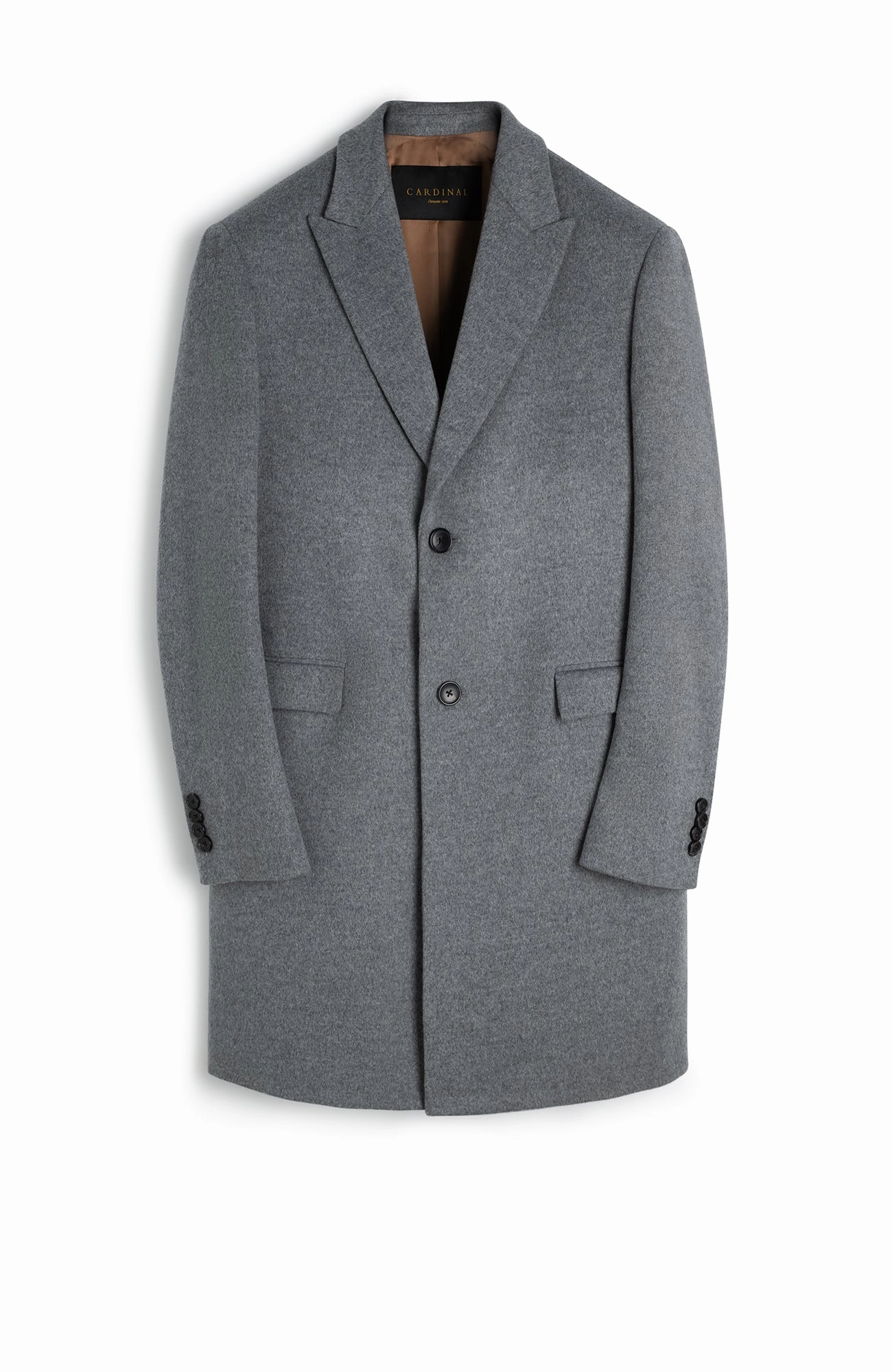 Windproof Technology SUTTON LIGHT GRAY WOOL TOPCOAT