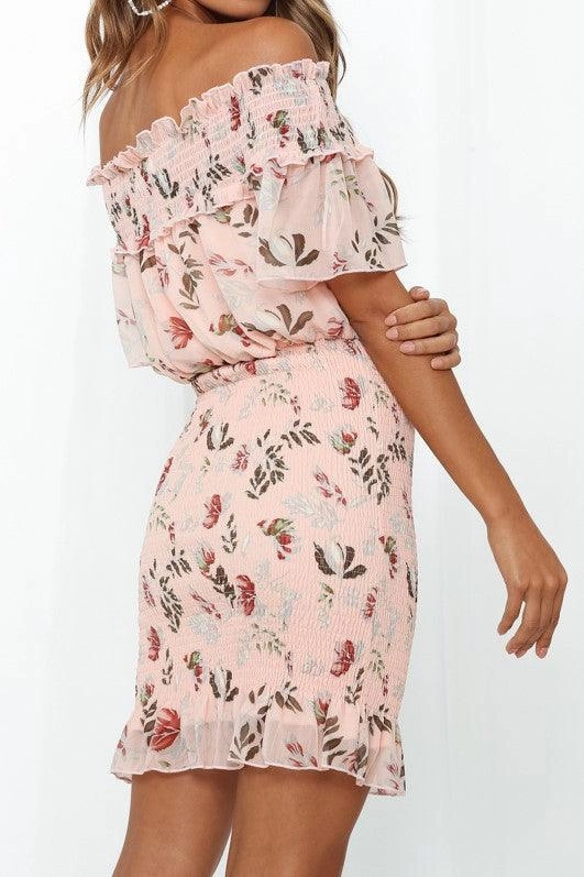 Freya Dress - Pink Satin-Sleeve