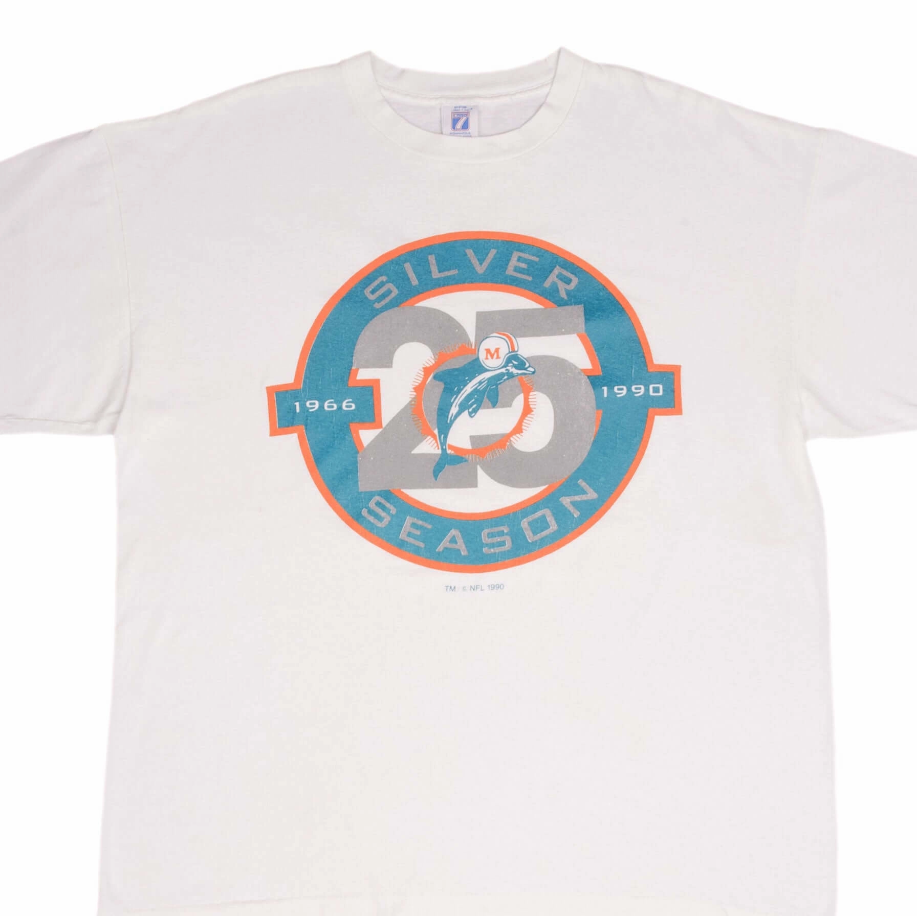 Unisex versatility VINTAGE NFL MIAMI DOLPHINS SILVER SEASON 1990 TEE SHIRT SIZE XL MADE IN USA