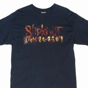 VINTAGE SLIPKNOT 2006 BLACK TEE SHIRT SIZE LARGE Heat Transfer Printing