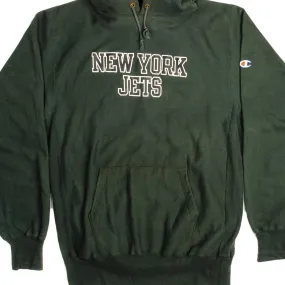 product weekday wear practicality VINTAGE CHAMPION REVERSE WEAVE NFL NEW YORK JETS HOODIE SWEATSHIRT 1990-MID 1990S SIZE XL MADE IN USA
