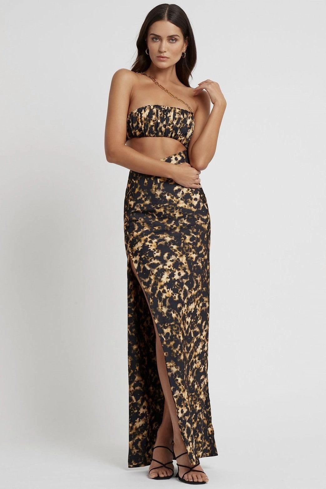 Perfect For Work Talia Dress - Honey Ink Print