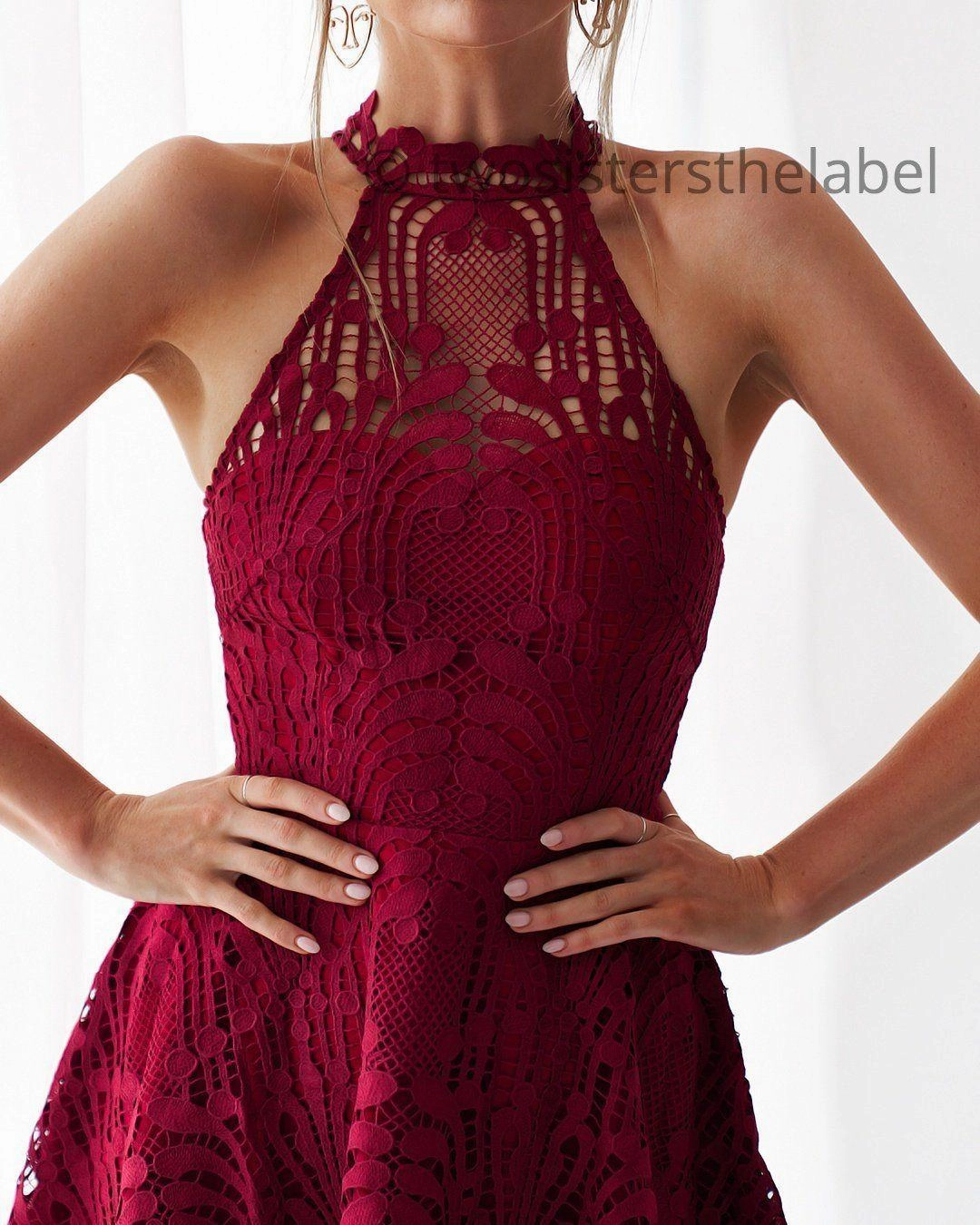 Unlined Look Charming Fit Tara Dress - Red