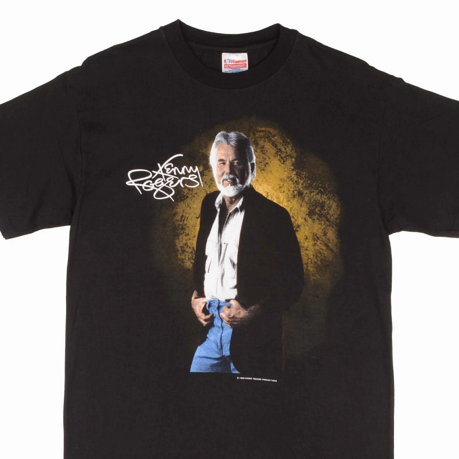 VINTAGE KENNY ROGERS TEE SHIRT 1989 SIZE MEDIUM MADE IN USA Unisex Fit