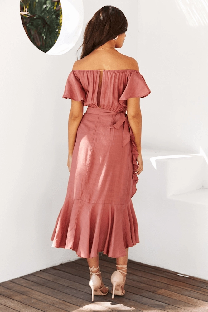 All-Occasion Wear Graduation-Event Dalila Dress - Rose