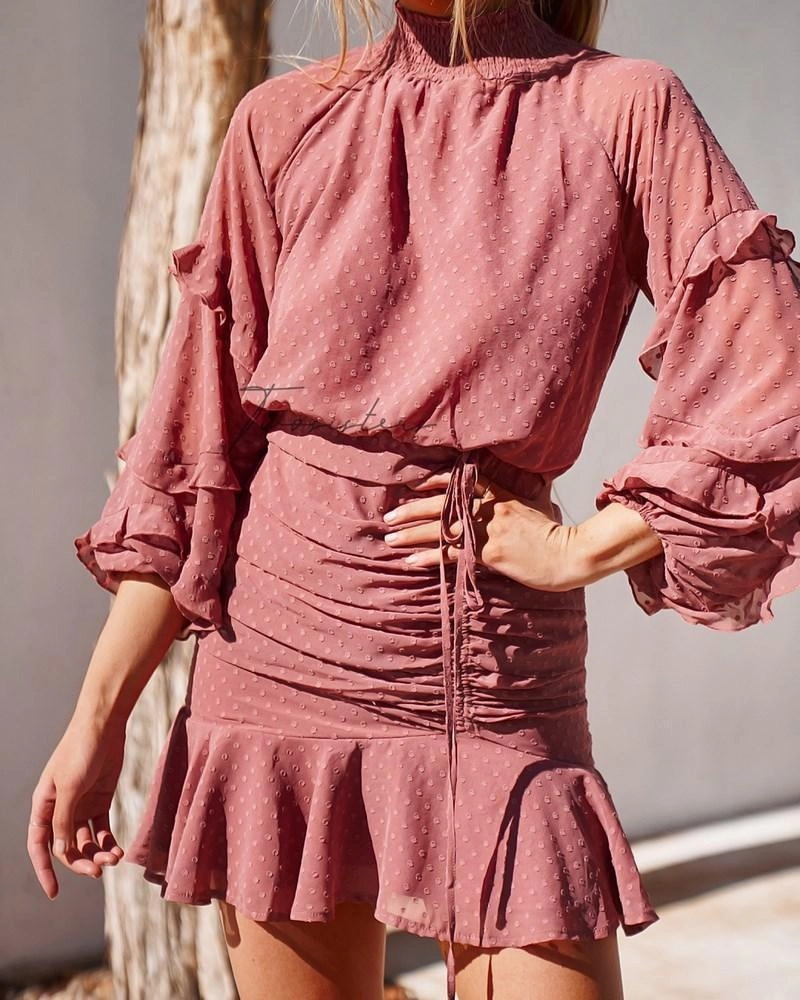 windproof Effortless Layer Wear Piper Dress - Mauve (Final Sale)