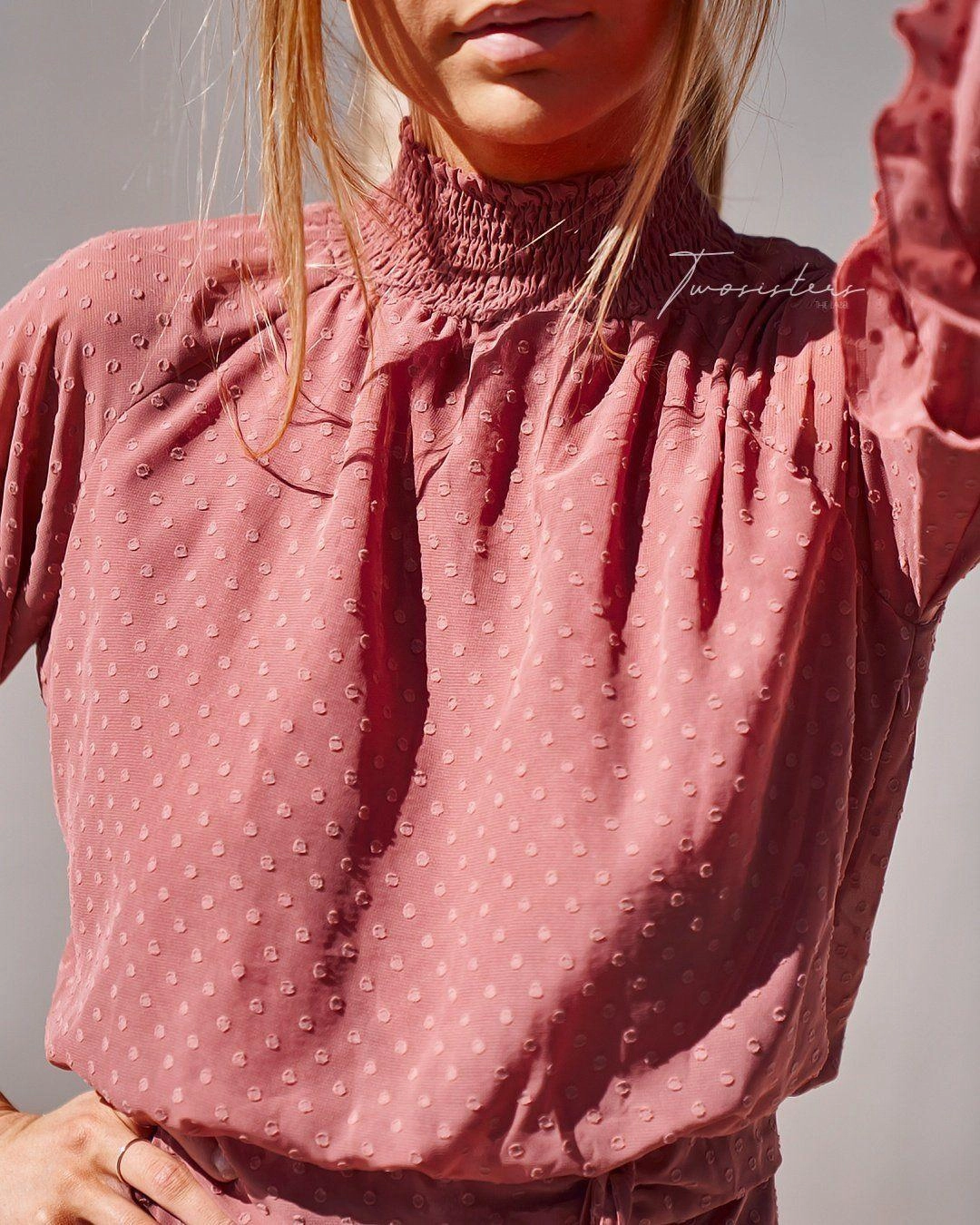 Fitted waist Outdoor Scene Piper Dress - Mauve (Final Sale)