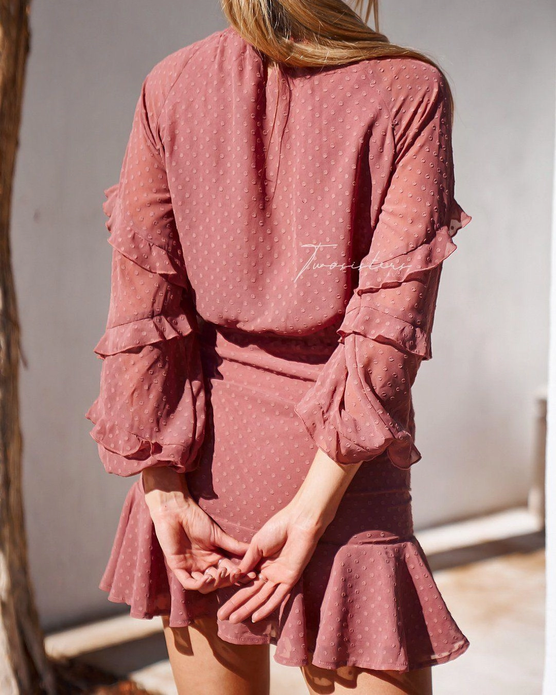 Noble Glow Comfortable casual dress Piper Dress - Mauve (Final Sale)