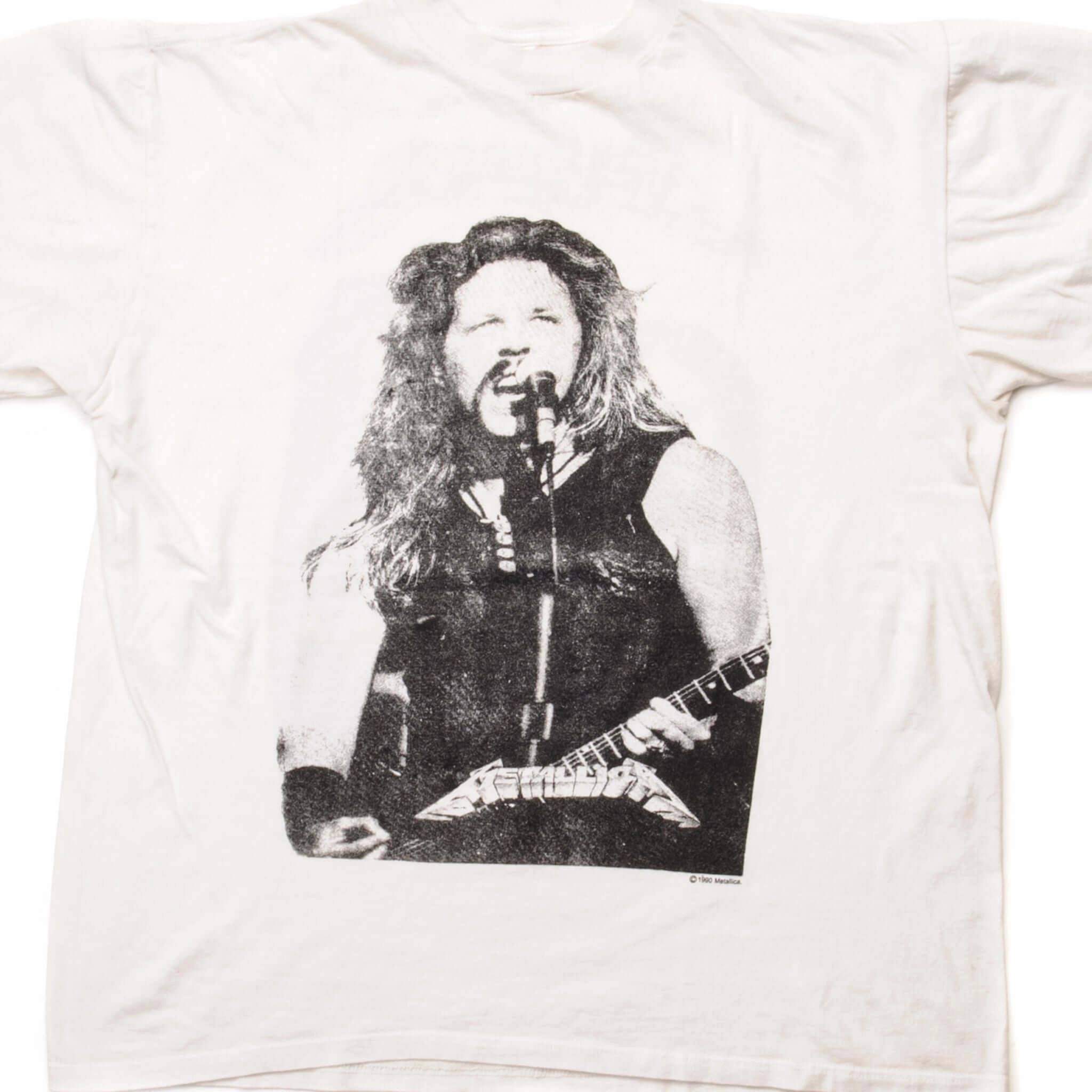 Reinforced Hemline Heathered Texture VINTAGE METALLICA TEE SHIRT 1990 SIZE LARGE