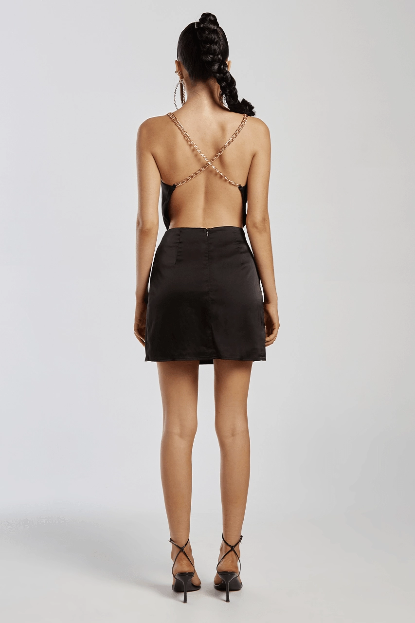 Doll Mini Dress - Black Subtle Stitch