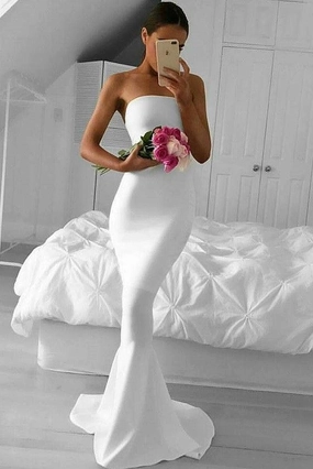 Scalloped-Edge Shared Moment Nookie Angelina Gown - Ivory