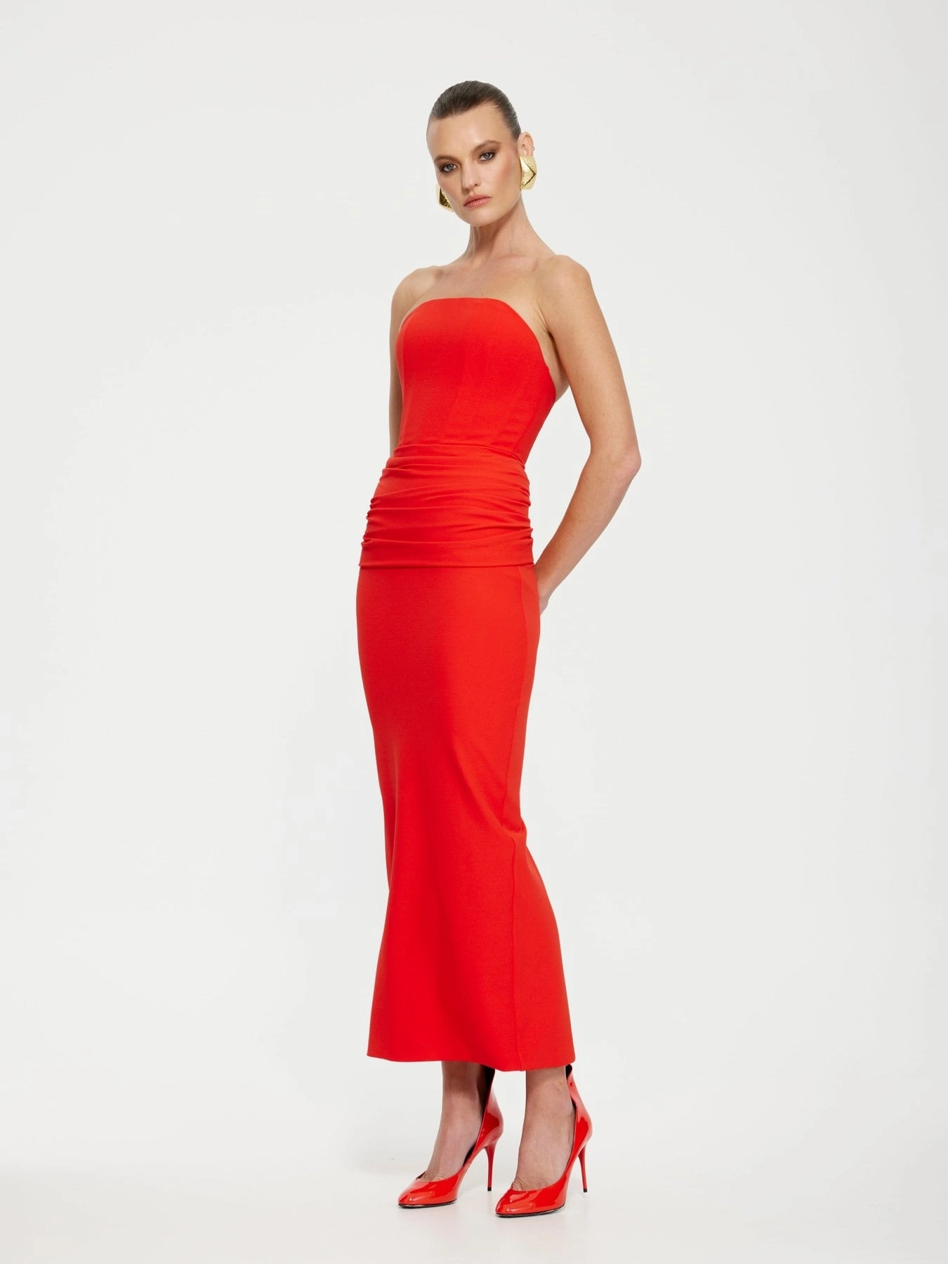 Japan Cool Astor Midi Dress - Red