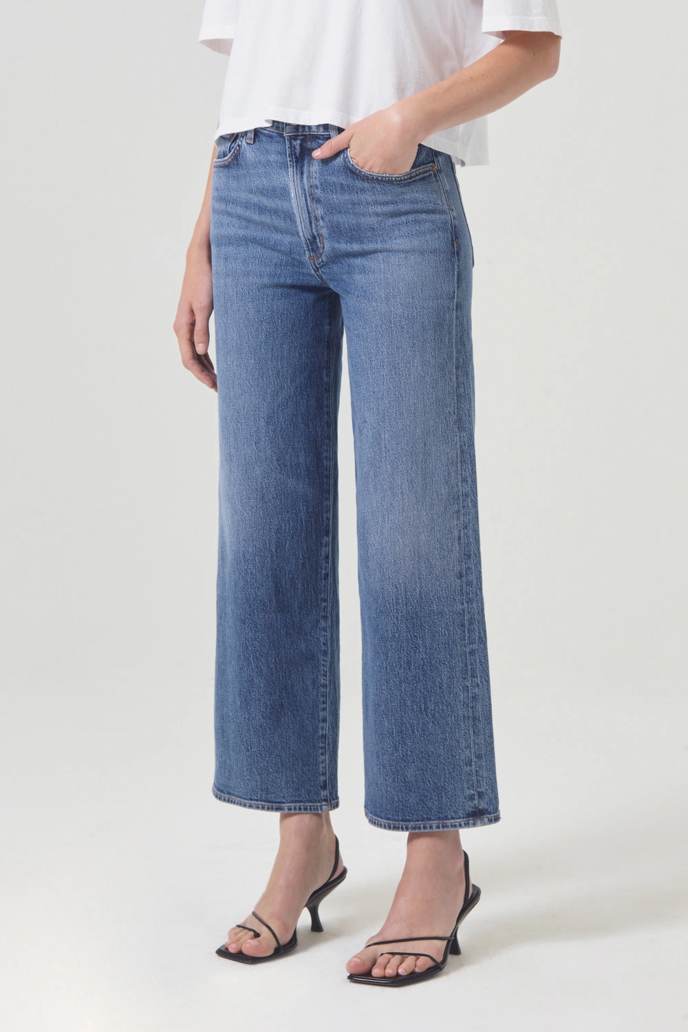 Eco Friendly Fashion Lover Morning Stroll clean look Harper Crop Jean