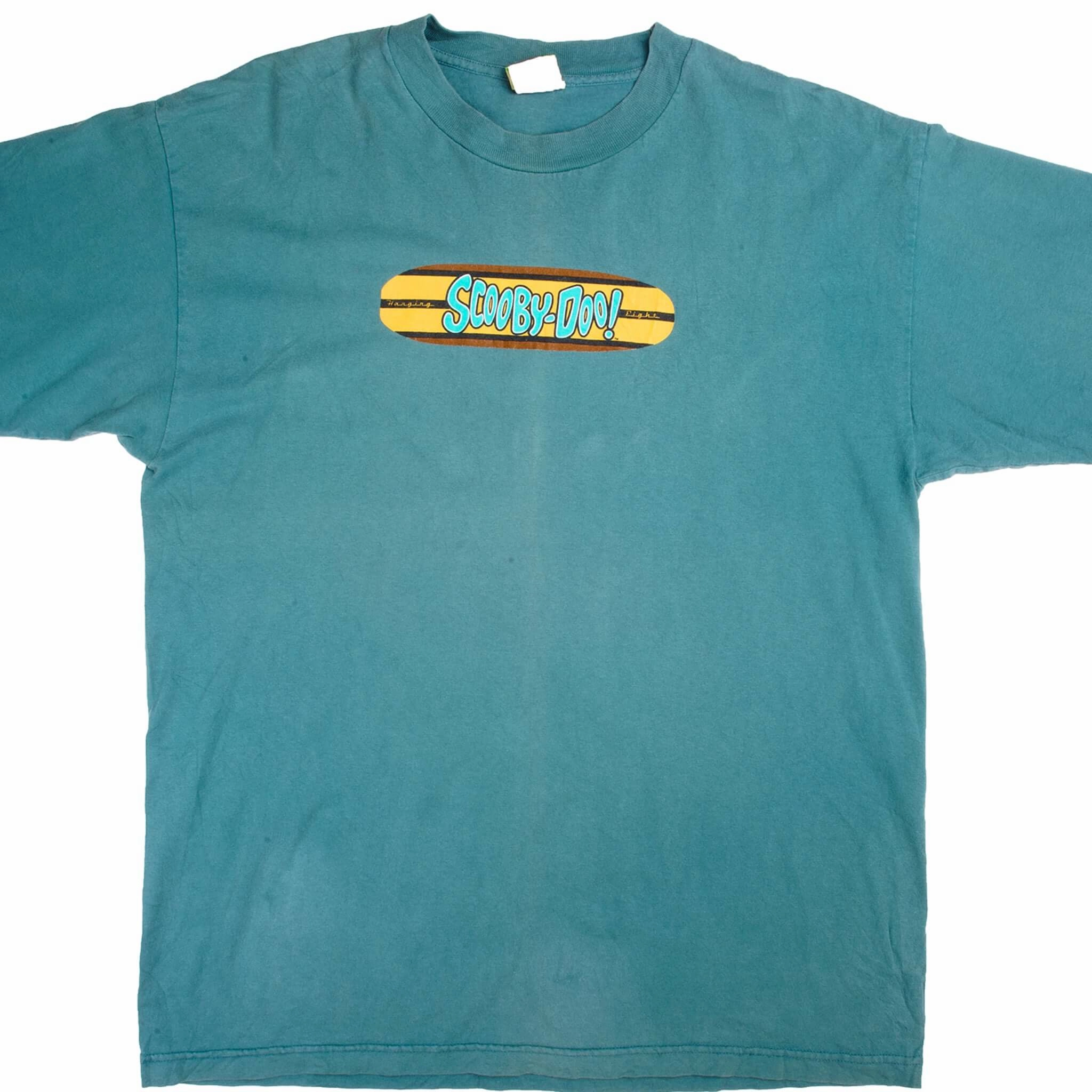 casual and comfortable WrinkleFreeFabric VINTAGE BLUE SURFING SCOOBY-DOO TEE SHIRT 1999 SIZE XL MADE IN USA