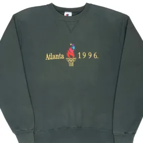 VINTAGE ATLANTA OLYMPIC GAMES 1996 GREEN CHAMPION SWEATSHIRT LARGE MADE IN USA low end product beach style charm