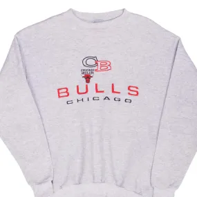 Stylish Look VINTAGE NBA CHICAGO BULLS EMBROIDERED SWEATSHIRT 1990S MEDIUM