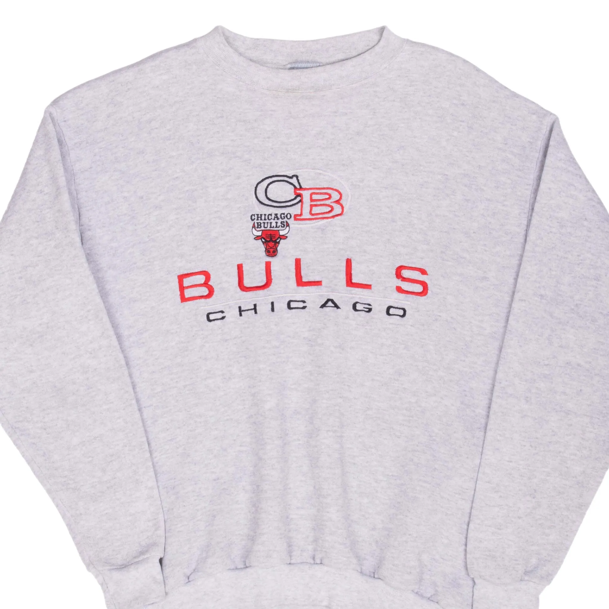 Stylish Look VINTAGE NBA CHICAGO BULLS EMBROIDERED SWEATSHIRT 1990S MEDIUM