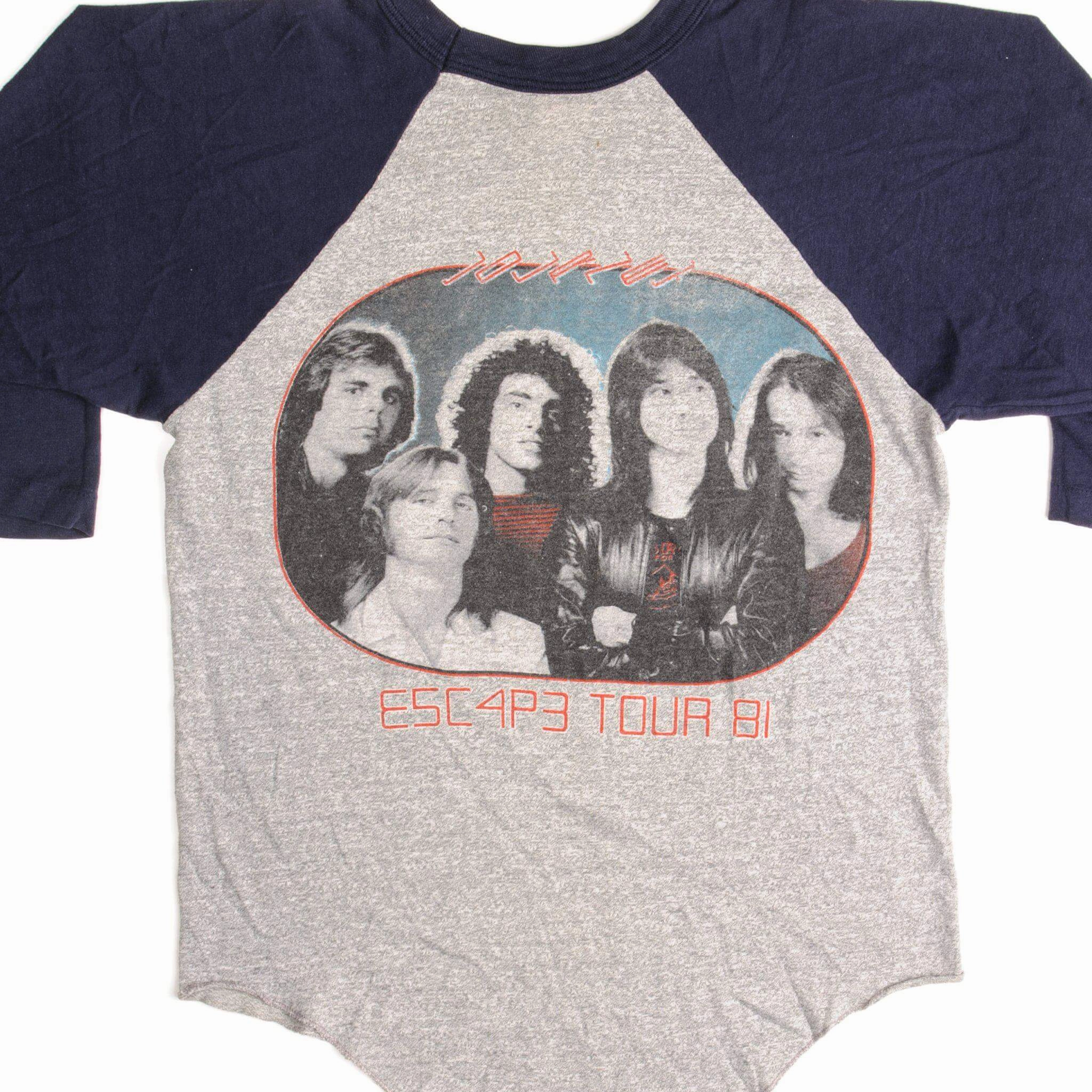 All-Day Comfort Wear Formal Elegance VINTAGE JOURNEY E5C4P3 TOUR RAGLAN TEE SHIRT 1981 SIZE SMALL MADE IN USA