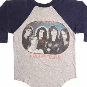 All-Day Comfort Wear Formal Elegance VINTAGE JOURNEY E5C4P3 TOUR RAGLAN TEE SHIRT 1981 SIZE SMALL MADE IN USA