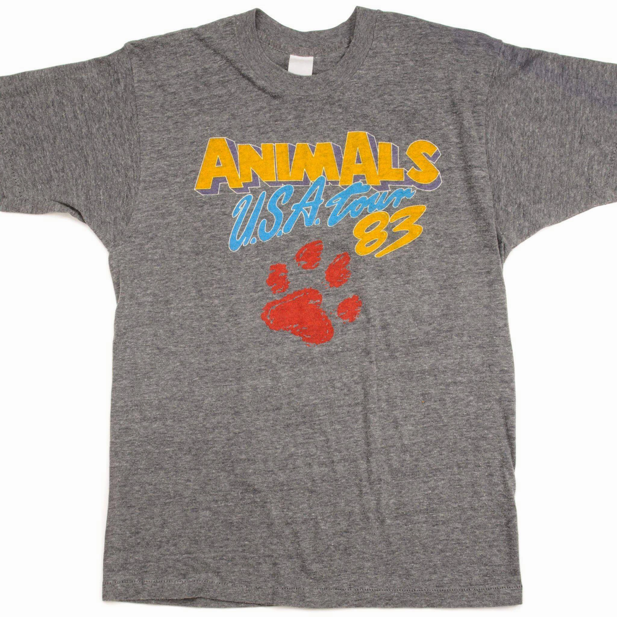 Layering Options VINTAGE ANIMALS USA TOUR 1983 TEE SHIRT SIZE SMALL