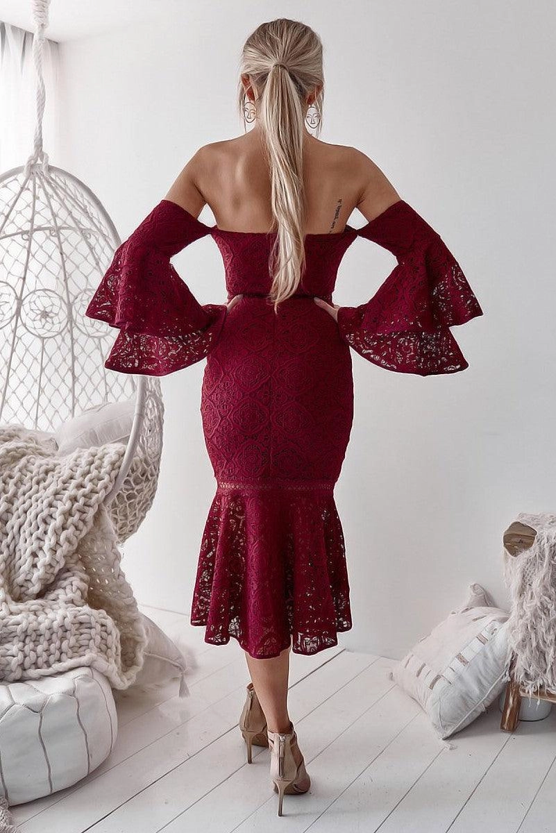 Elegant Simplicity Calm Style Brianna Dress - Red