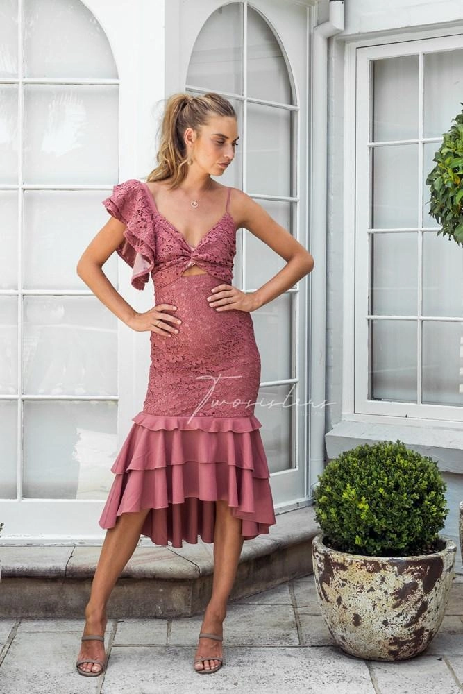 Sophia Dress - Mauve Chill Lines Comfortable fit