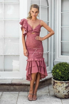 Effortless Wear Empire Waist Sophia Dress - Mauve