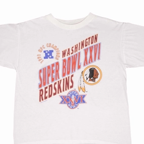 VINTAGE NFL WASHINGTON REDSKINS SUPER BOWL XXVI 1992 TEE SHIRT SIZE XL Buttery Soft Fabric Elegant Detail