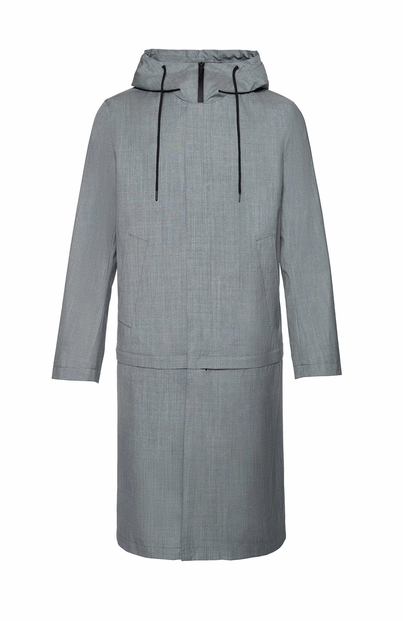 Odor Resistant Coating ContouredShoulderFit TRENT MODERN FIT LIGHT GREY WATER RESISTANT TOPCOAT