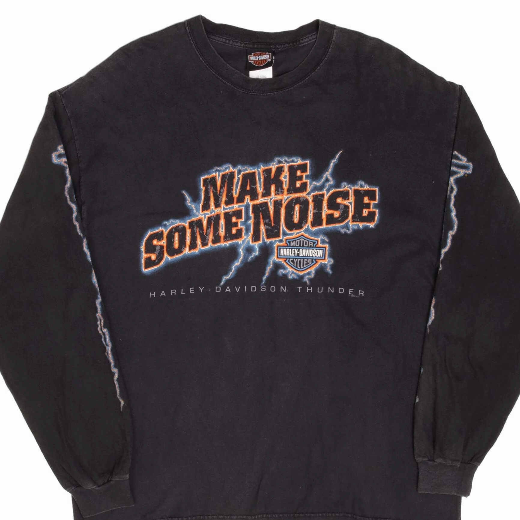 VINTAGE HARLEY DAVIDSON LONG SLEEVES TEE SHIRT 2002 SIZE XL MADE IN USA Perfect Fit