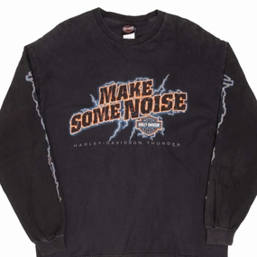 VINTAGE HARLEY DAVIDSON LONG SLEEVES TEE SHIRT 2002 SIZE XL MADE IN USA Perfect Fit