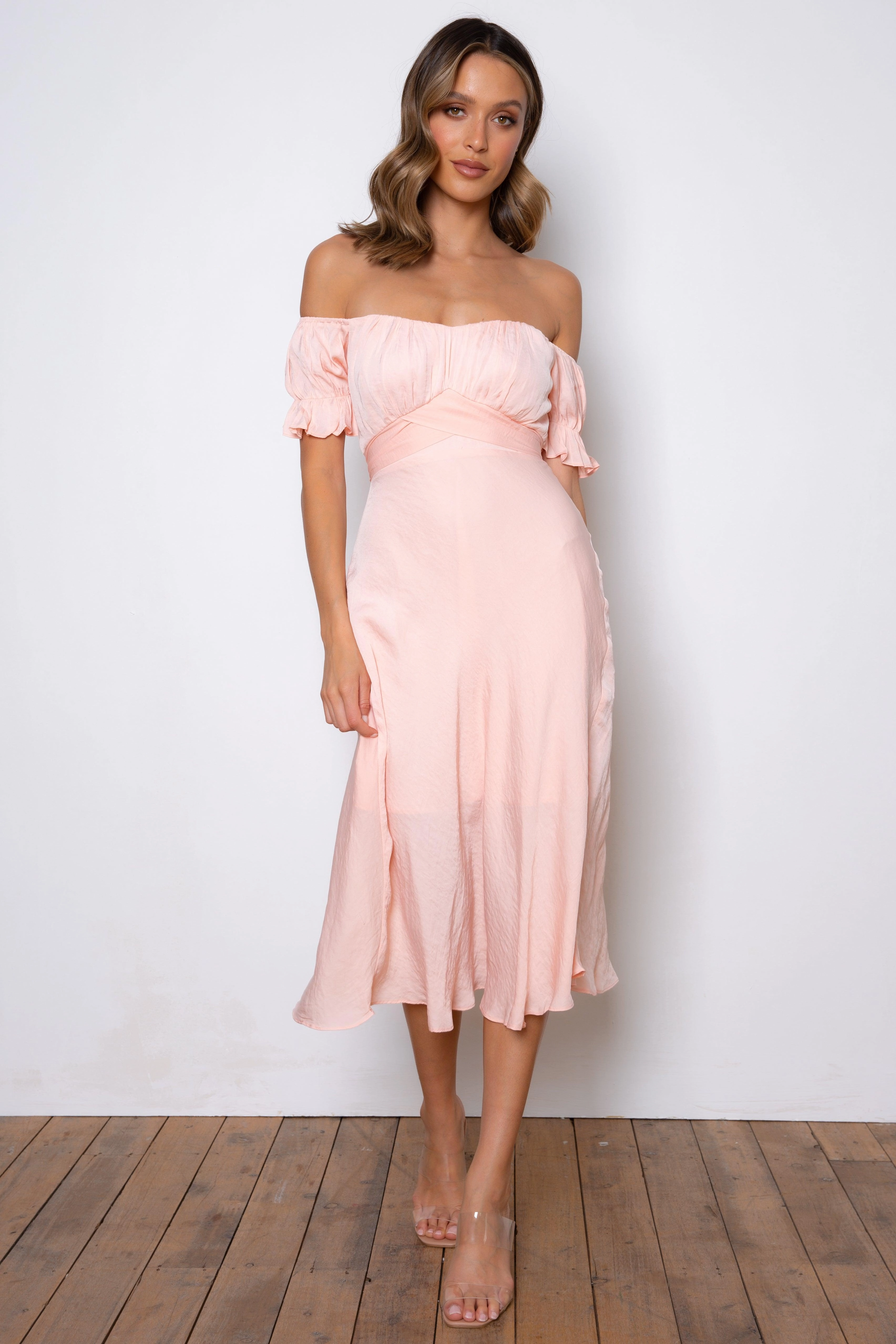 Flow Sleeve Work-to-Play Wear Samantha Dress - Light Pink