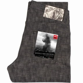 Crosshatch Stitching Seamless Pocket Design True  Guy - 1954?Godzilla?Selvedge - Black