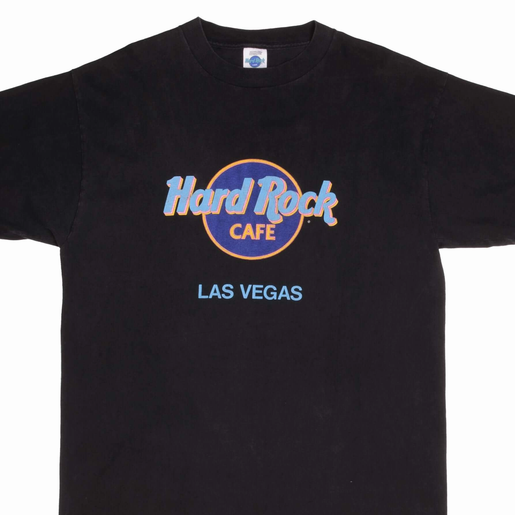 Organic Cotton Blend Unisex style VINTAGE HARD ROCK CAFE LAS VEGAS TEE SHIRT 1990S SIZE XL MADE IN USA