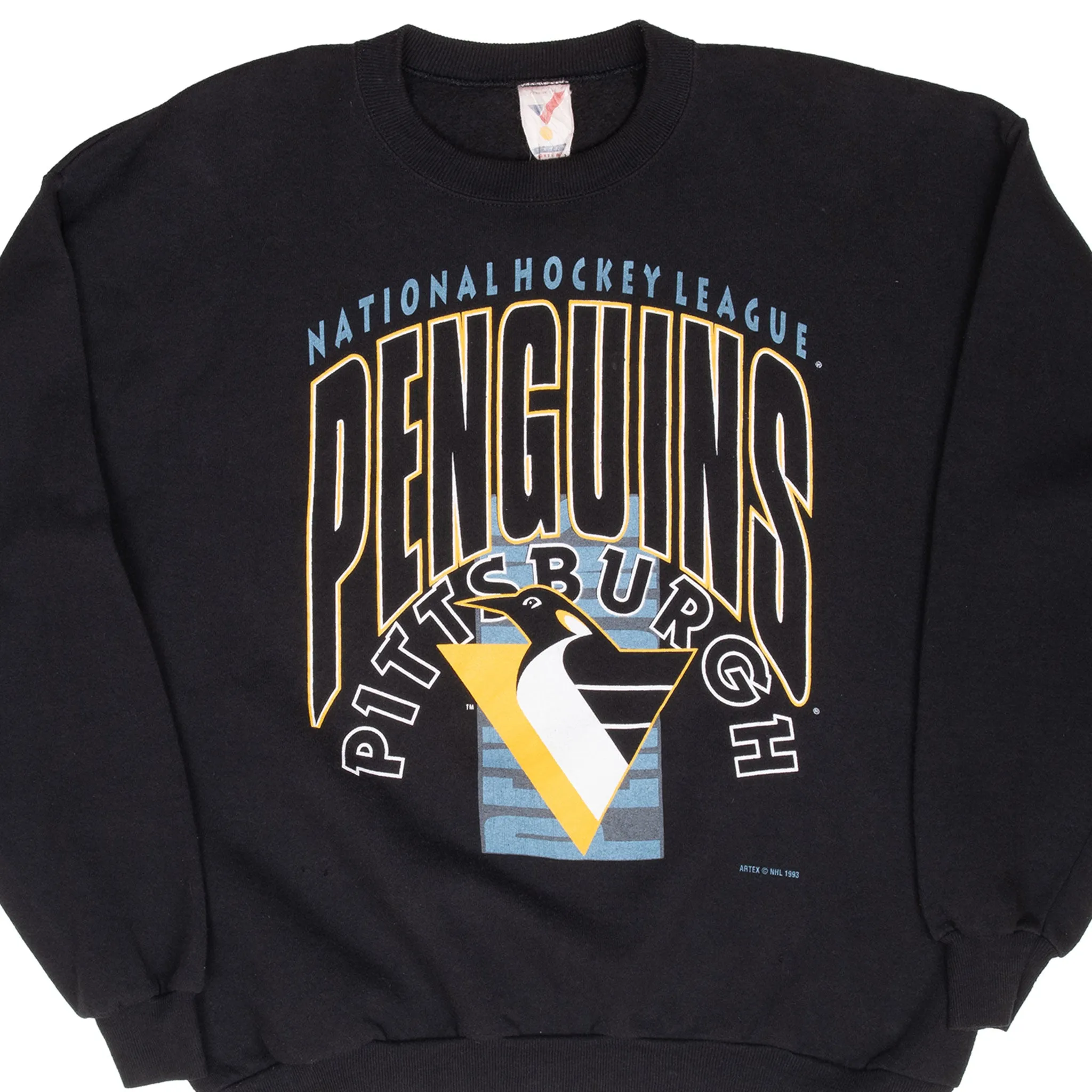 Smart Layer product tag identification VINTAGE NHL PITTSBURGH PENGUINS 1993 SWEATSHIRT XL MADE IN USA