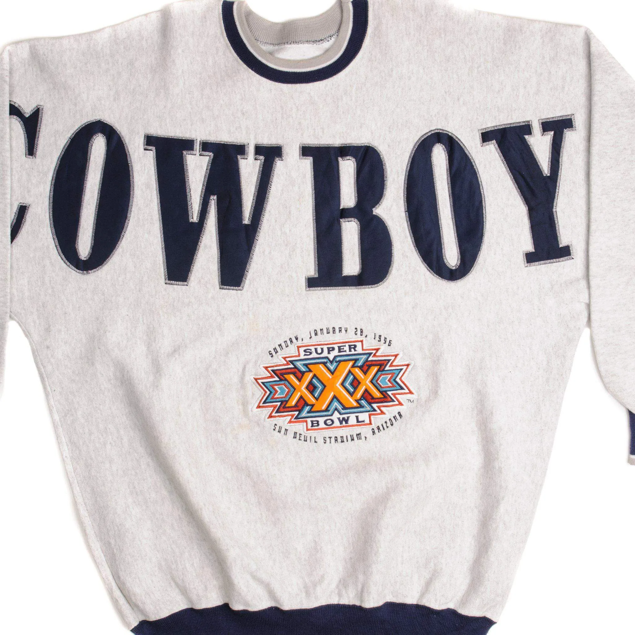 Classic Relaxed Sporty essentials VINTAGE NFL DALLAS COWBOYS SUPER BOWL SWEATSHIRT 1996 SIZE XL MADE IN USA