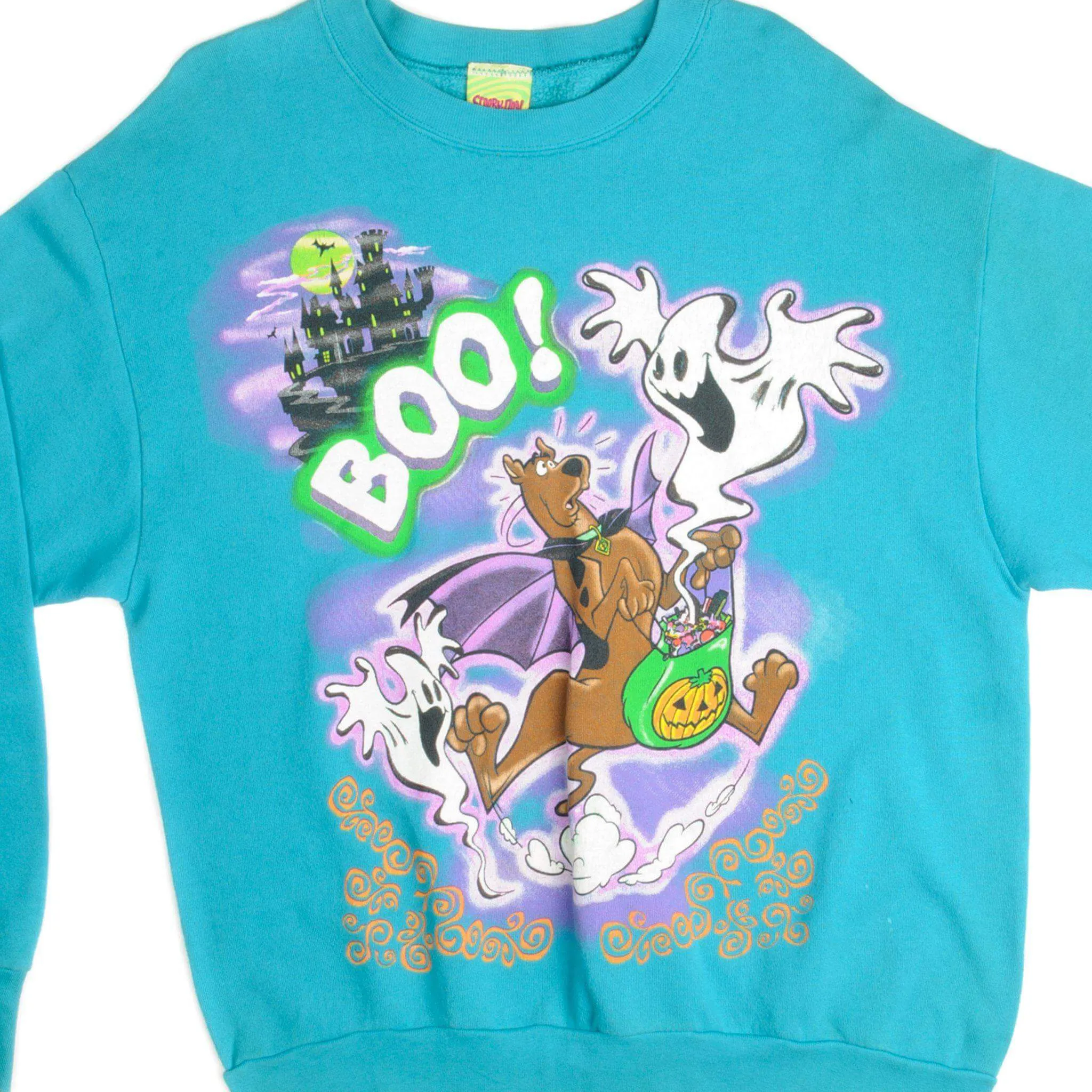 VINTAGE SCOOBY DOO HALLOWEEN BOO SWEATSHIRT 1999 SIZE XL Pajama like