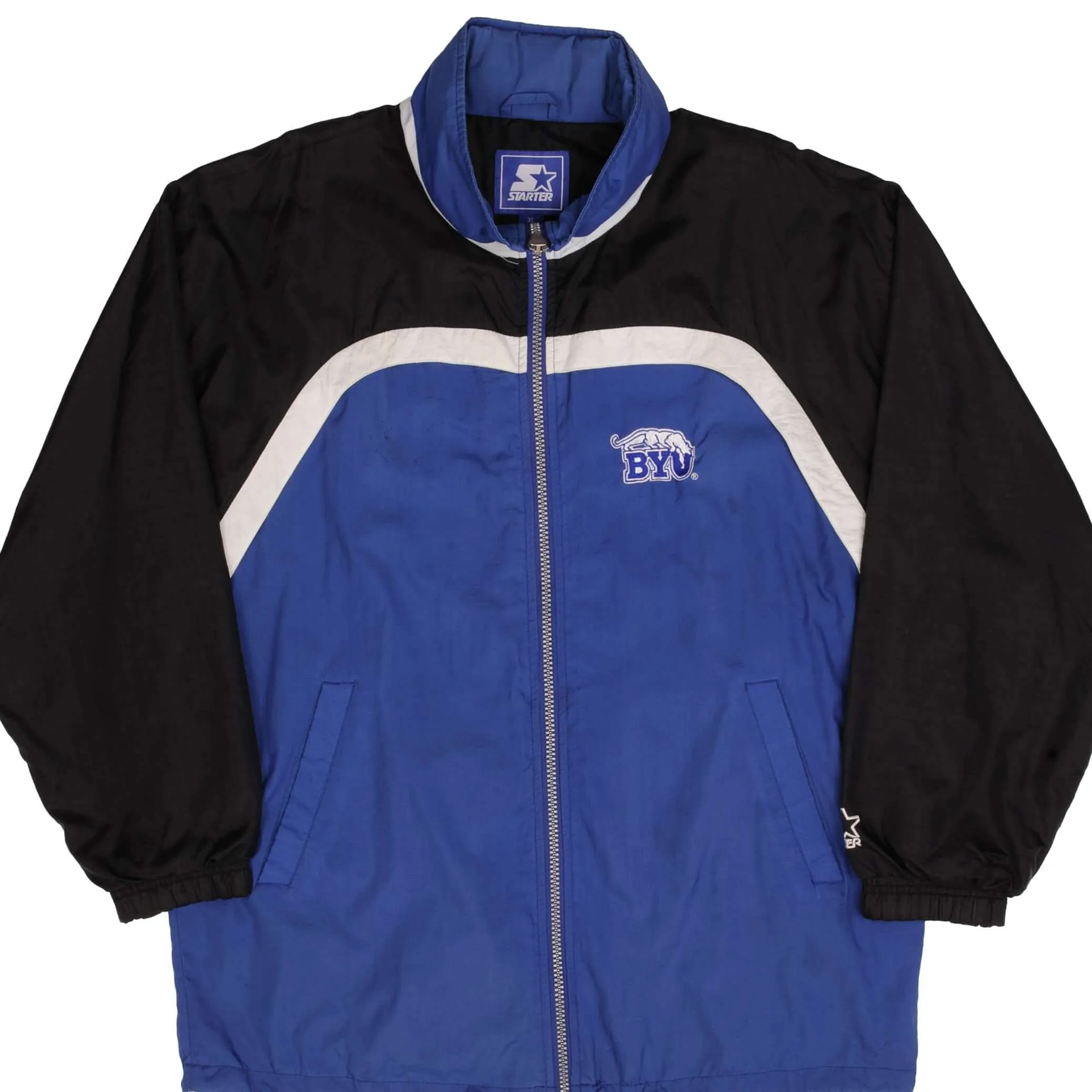 VINTAGE BYU BRIGHAM YOUNG STARTER WINDBREAKER JACKET 1990S SIZE XL theater performance