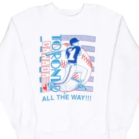 VINTAGE MLB TORONTO BLUE JAYS 1993 SWEATSHIRT LARGE Lounge Comfort