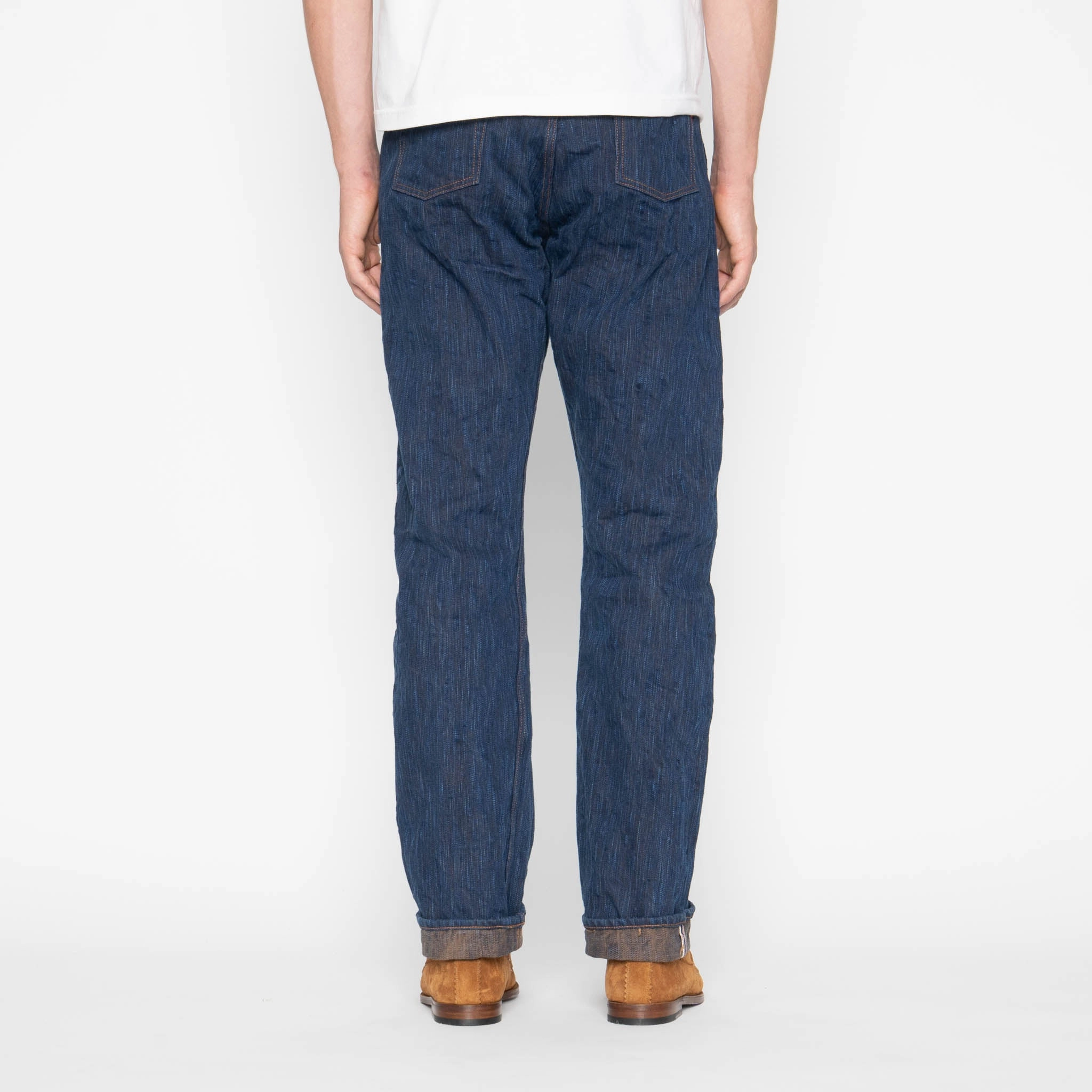 True Guy - MIJ15 - Hand Dyed Natural Indigo x Kakishibu Intangible Cultural Treasure Selvedge Denim Timeless Comfort