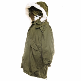 US ARMY FISHTAIL PARKA COMPLETE 1960'S MEDIUM REGULAR W LINER DEADSTOCK Microfiber texture Neutral Fit Design
