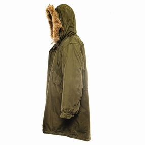 Flexible Fiber Fill Temperature Regulating US ARMY M-1951 M51 FISHTAIL PARKA COMPLETE COYOTE FUR 1952 MEDIUM W LINER