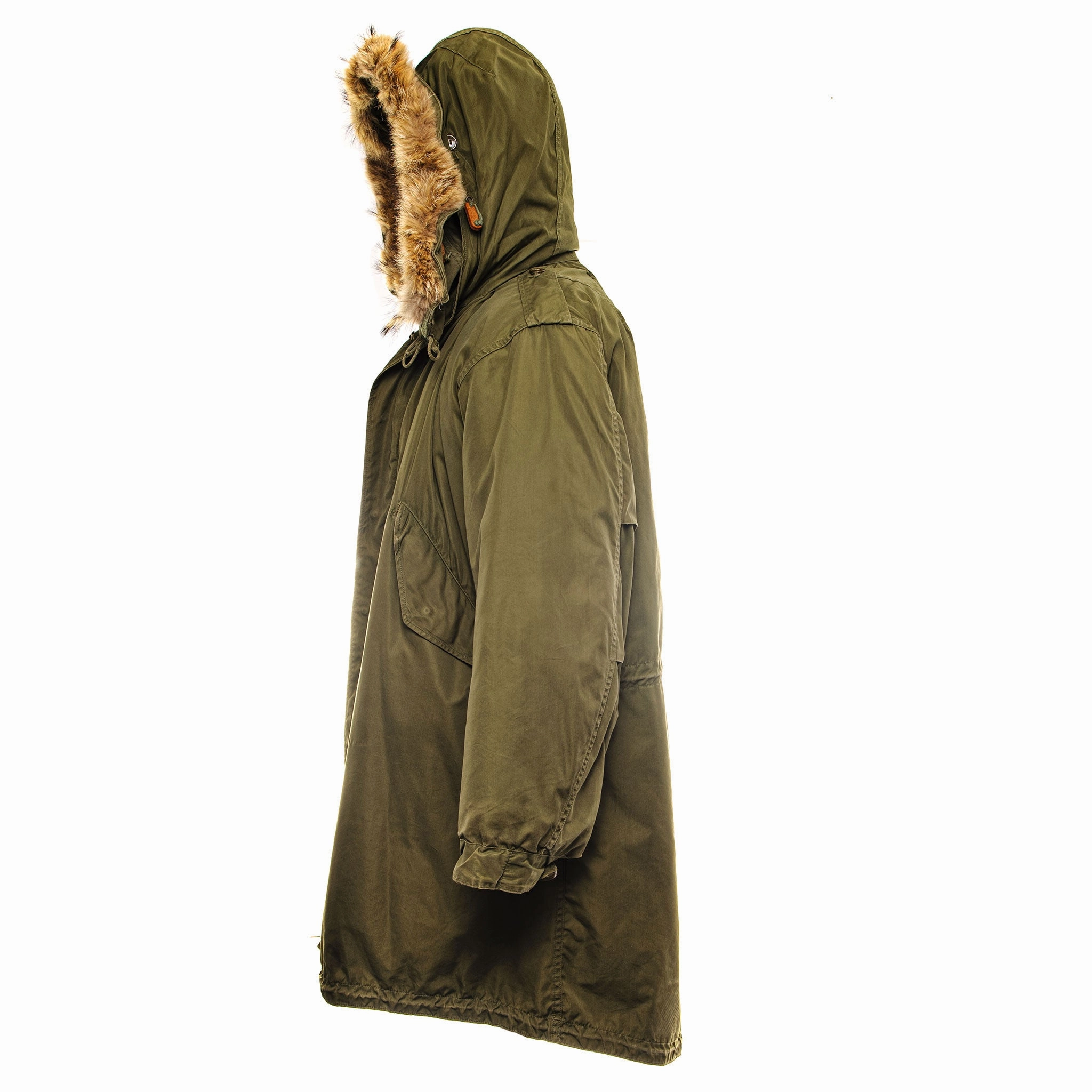 Flexible Fiber Fill Temperature Regulating US ARMY M-1951 M51 FISHTAIL PARKA COMPLETE COYOTE FUR 1952 MEDIUM W LINER