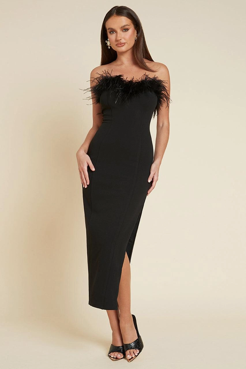 Valentino Midi Dress - Black Lazy Pick