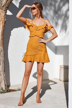 Lizzie Dress - Mustard (Final Sale) Stylish Look Travel-Pack
