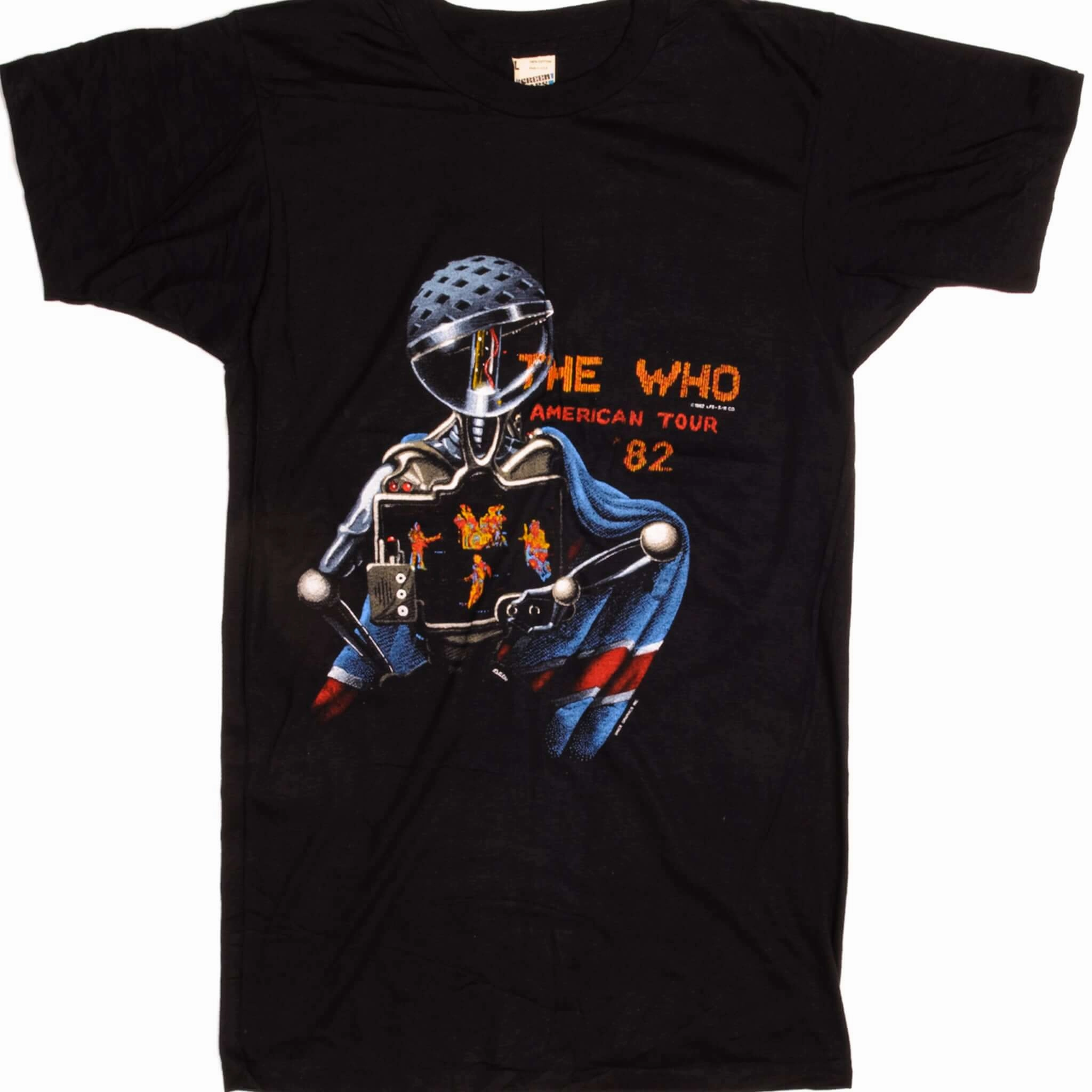 Weekend Comfort Wear Ethically Sourced Material VINTAGE THE WHO AMERICAN TOUR 1982 TEE SHIRT 1982 SIZE SMALL MADE IN USA
