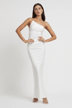 Fabiana Dress - White Minimalist-Style