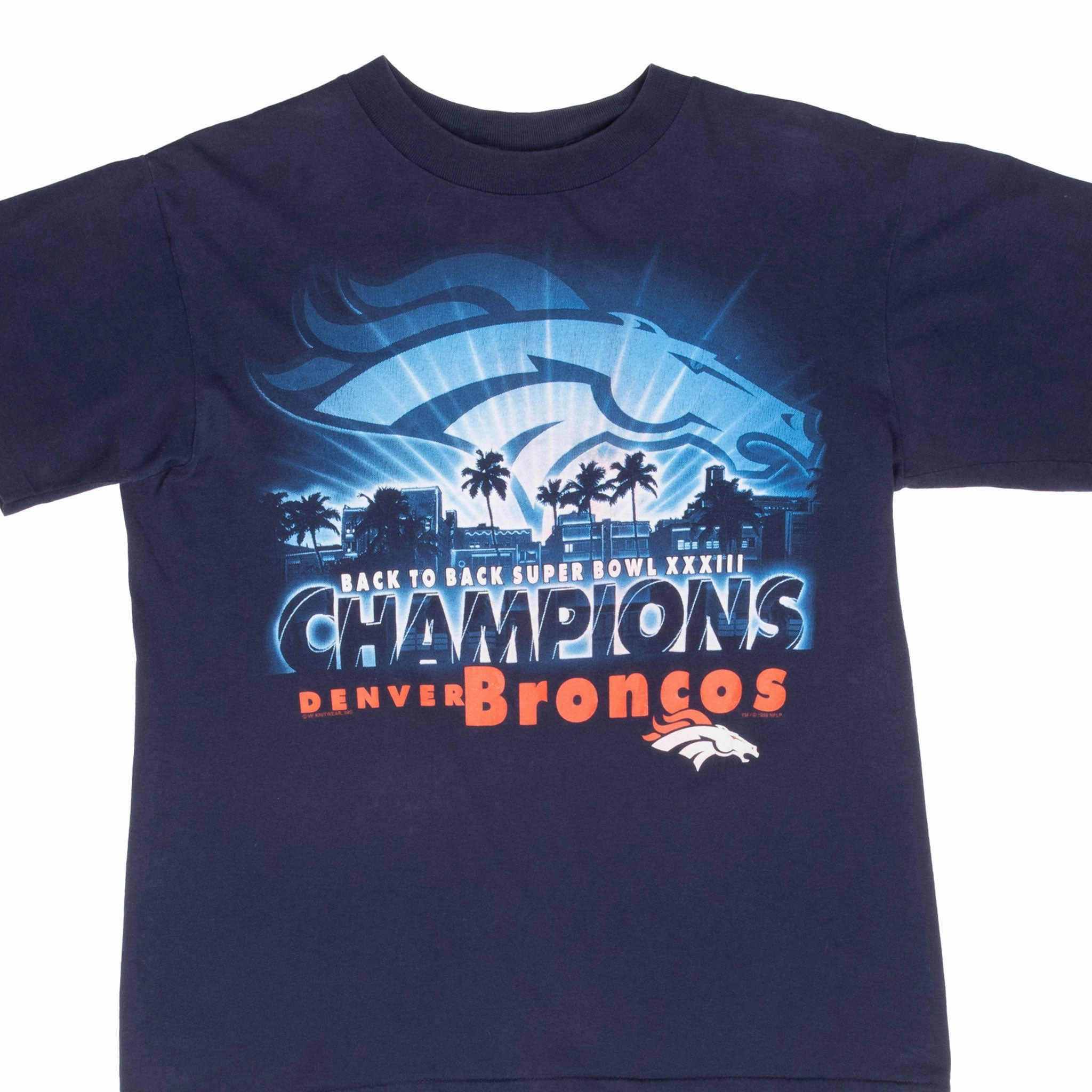 VINTAGE NFL DENVER BRONCOS SUPER BOWL CHAMPIONS 1999 TEE SHIRT MEDIUM MADE IN USA Timeless Design
