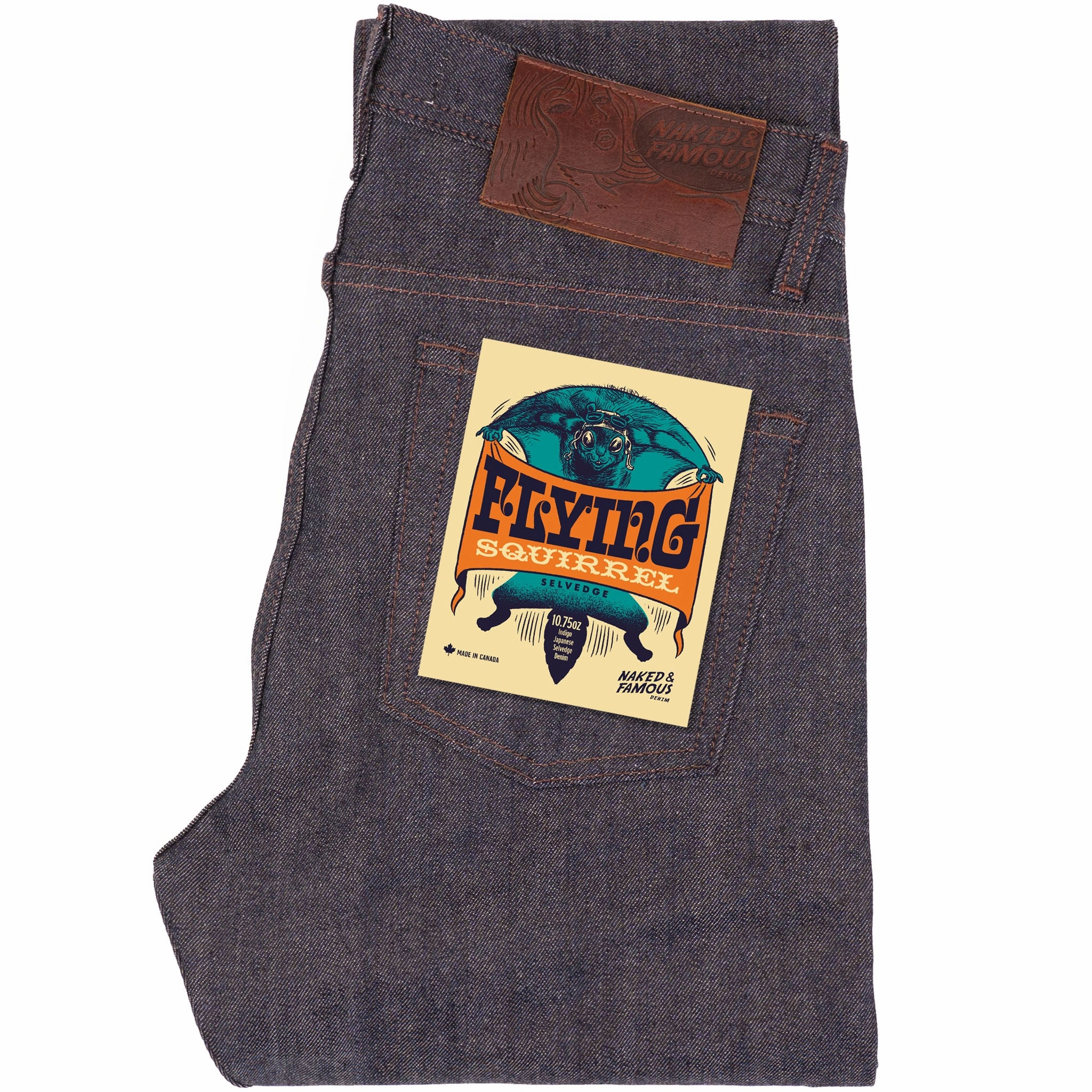 Flattering Fit Daily Musthave Weird Guy - Flying Squirrel Selvedge - Indigo